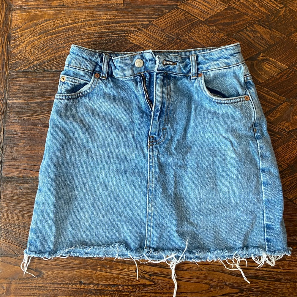Topshop Denin Miniskirt
